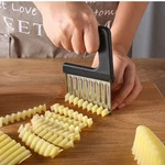 Stainless Steel Crinkle Cutter Wavy Potato Chip French Fry Slicer Knife. Fixed Price $8.99.