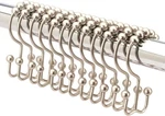 2LBDEPOT Double Sided Shower Curtain Hooks, Decorative Brushed Nickel .... Fixed Price $15.99.