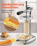 Commercial French Fry Cutter, Stainless Steel Fried Potato Strips Squeezer, Lon. Fixed Price $93.93.