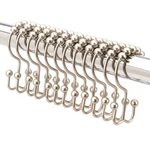 2LBDEPOT Double Sided Shower Curtain Hooks, Set Of 12, Brushed Nickel. Fixed Price $13.35.