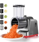 Homparty Electric Cheese Grater & Vegetable Slicer With 5 Blades. Fixed Price $68.00.