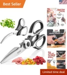 Heavy-duty Kitchen Shears With Seafood Scissors Lifetime Replacement Guarantee. Fixed Price $50.39.