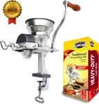 Manual Grain Mill Cast Iron Hand Crank Corn Wheat Grinder Adjustable Flour. Fixed Price $82.34.