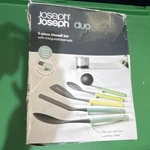 Joseph Duo 5-PIECE Utensil Set W/ Integrated Tool Rests, Multicolor. Fixed Price $15.00.