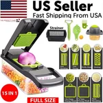 15-IN-1 Vegetable Fruit Chopper Cutter Food Onion Veggie Dicer Slicer Kitchen. Fixed Price $19.49.