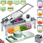 Stainless Steel Vegetable Chopper, Veggie With 10 Blades, Onion Dicer.... Fixed Price $116.00.
