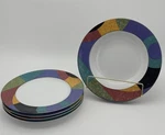 Mikasa California Currents Soup Bowls Salad Plates Set 8 Colorful Japan. Fixed Price $54.99.