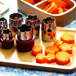 Stainless Steel Flower Shape Rice Vegetable Fruit Cutter Mold Slicer Set Of 8PCS. Fixed Price $10.99.