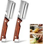 2 Pcs 3-IN-1 Multifunctional Vegetable Peele, New Ktchen Multi-function Stainles. Fixed Price $27.01.