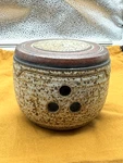 Vtg 1970 J. Wells Studio Art Pottery French Style Stoneware Garlic Keeper Jar. Fixed Price $127.49.