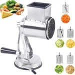 Stainless Steel Rotary Cheese Grater Hand Drum Slicer Crank Vegetable Chopper Us. Fixed Price $44.05.