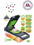 16-IN-1 Vegetable Chopper, Slicer With 7 Blades, Onion Cutter, Dicer & Container. Fixed Price $17.83.