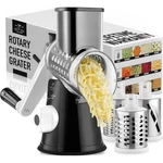 Zulay Rotary Cheese Grater 3 Stainless Steel Drums, Suction Base. Fixed Price $22.99.
