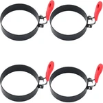 Suyncyi 3.5" Egg Rings Set Of 4 With Silicone Handle, Round Mold For English .... Fixed Price $13.36.