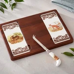 Spode Woodland Cheese Board & Knife, Fox RABBIT-----8861-----. Fixed Price $64.99.