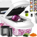 8 Blade ALL-IN-1 Vegetable Chopper Mandoline Slicer With Container, Food. Fixed Price $26.99.