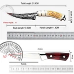 Professional Damascus Chef Knife Sharp Forged Curved Kitchen Meat Slicer Tool. Fixed Price $11.47.