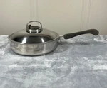 Farberware 18/10 Stainless Steel 10" Skillet Fry Pan W/finger Guard Steam Lid. Fixed Price $27.69.