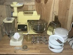 Vintage Oster Regency Kitchen Center 10-SPEED Mixer Blender Grinder Harvest Gold. Fixed Price $89.99.