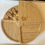 Picnic At Ascot Swiveling Bamboo Charcuterie Board With Cheese Knife Set Nwob. Fixed Price $24.37.