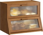 Ghwie Double Layer Bamboo Bread Box For Kitchen Counter,large Medium, Brown. Fixed Price $60.89.