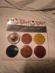 Gourmet Kitchen Fall Theme 6 Pc Cookie Stamp Set With Cutter. Fixed Price $15.00.