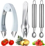4 Pieces Strawberry Huller Tomato Corer Top Stem Remover Tool Image. Fixed Price $15.44.