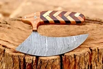 Handmade Damascus Steel Ulu Knife Pizza Cutter Chef Kitchen 1933. Fixed Price $35.20.