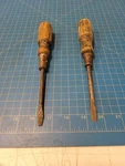 Vintage Great Neck Usa Tool Steel Wooden Handle Slotted Screwdrivers Of 2. Fixed Price $18.99.