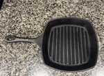Palm Restaurant Cast Iron 10 Inch Square Skillet Grill Griddle Pan. Ml. Fixed Price $35.00.