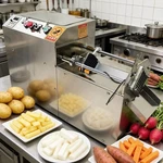 110V Electric Fruit And Vegetable Strip Pusher 7/10/15MM Cutter. Fixed Price $1194.25.