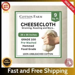 Cotton Farm Grade 100 Xl Cheese Cloth - Straining & More; 36X36 Inch;. Fixed Price $10.99.