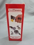 Red Flowers Steel Garlic Masher And Vegetables Cutter New. Fixed Price $9.95.