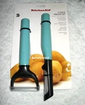Kitchenaid Aqua Sky Peeler Set & Euro - Steel Blade Covers. Fixed Price $21.95.