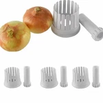 Home-x Onion Slicer Kitchen Gadget Cutter Tool, Plastic, White- Lot Of 4. Fixed Price $10.79.