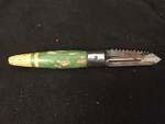 Vintage Kitchen Utensil Apple Corer Slicer Peeler With Green Wooden Handle. Fixed Price $9.99.