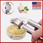 Garlic Press Stainless Squeezer Steel Grinder Professional Masher Handheld Tool. Fixed Price $6.00.