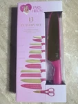 Paris Hilton 13-PIECE Cutlery Set Pink Stainless Steel Kitchen Knives Scissors. Fixed Price $44.99.