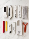 Pampered Chef Kitchen Tool Lot Mandoline Slicer Peeler Measuring Set. Fixed Price $27.99.