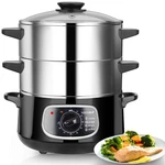 Secura 2 Stainless Steel Food Steamer 8.5 Qt Electric Glass Lid Vegetable Ste.... Fixed Price $188.39.