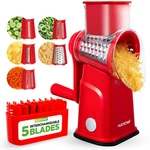 Nutrichef 5 1 Cheese Grater & Shredder Different Blades For Thin, Thick,. Fixed Price $43.22.