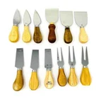 12 Pcs Utopia Kitchen Cheese Knives Set Stainless Steel With Wood Handle. Fixed Price $20.97.