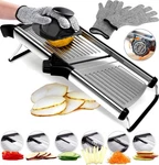 Stainless Steel Mandoline Slicer For Kitchen 6-SETTING Adjustable, Silver. Fixed Price $51.21.