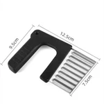 Crinkle Wavy Cutter Stainless Steel Vegetable Potato Chip French Fry Slicer Tool. Fixed Price $14.55.