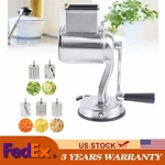 Kitchen Food Rotary Grater Drum Slicer Shredder Grinder 5 Blades Stainless Steel. Fixed Price $44.79.