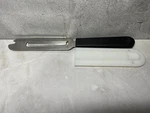 Pampered Chef #1125 Cheese Knife Spreader Stainless With Protective Cover - Euc. Fixed Price $10.00.