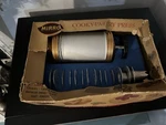 Mirro 358-AM Aluminum Cookie Press With Handle, 12 Discs, Silver Gold Black, Box. Fixed Price $19.99.