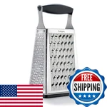 Cuisipro Stainless Steel 4-SIDED Box Cheese Grater W/ Handle Kitchen Tool. Fixed Price $39.09.