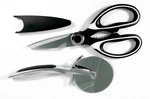 Pizza Rolling Cutter + Kitchen Scissors Stainless Steel Slicer Tools Cooking New. Fixed Price $11.99.