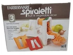Farberware Spiraletti Fruit & Vegetable Slicer 3 Cutting Blades. Fixed Price $23.99.